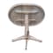 International Concepts Round 36 in Rd Top Pedestal Table, 12 in Leaf, 40.9 inH, Adjust Ht, Washed Gray Taupe, 36 in W, 48 in L K09-36RXT-27B-6B-2 - alternate 4